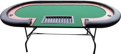 Buffalo High Roller Luxury Oval Poker Table - Green