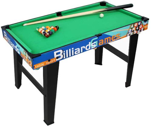 Children’s Play Mini Pool & Snooker Table with Wooden Cues