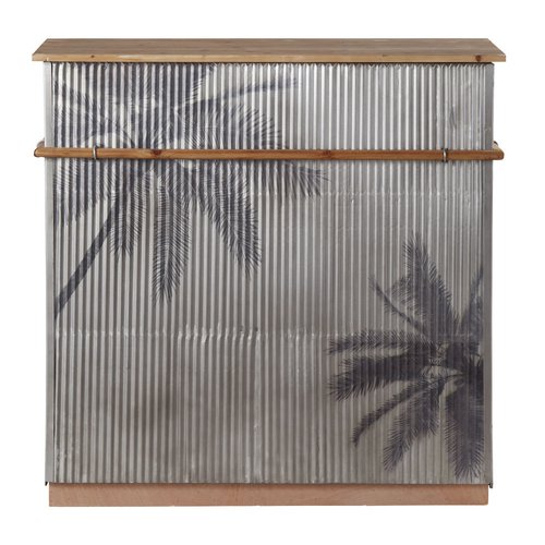 Palm Tree Print Corrugate Metal and Wood Bar.jpg